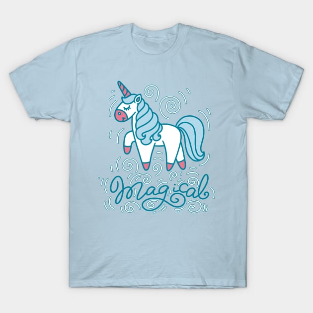 Magical Unicorn T-Shirt by Mashmuh